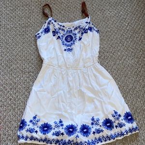 White and Blue Romper
